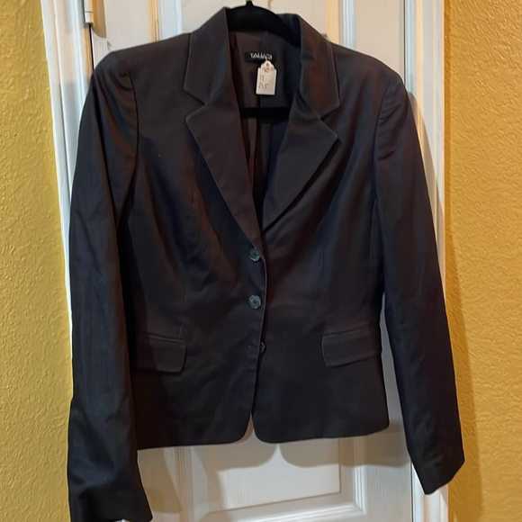 Short Charcoal Jacket size 10 Tahari - Picture 1 of 6